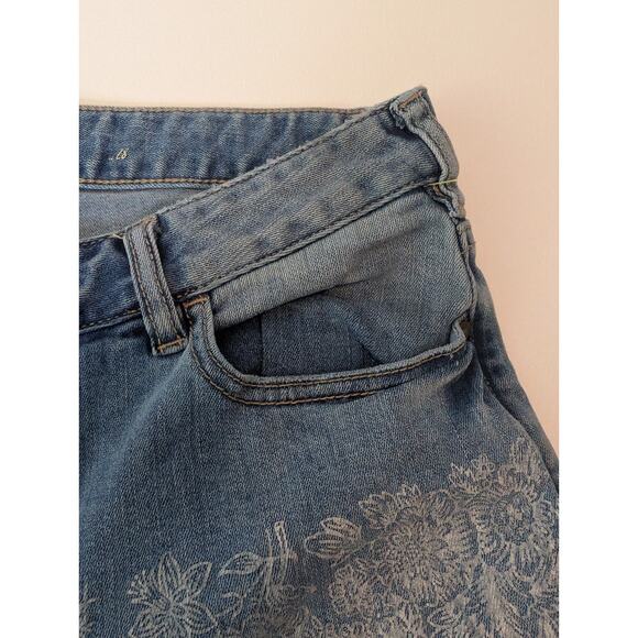 Sundance Women's Bella Etched Floral Print Straight Jeans Size 28 Boho - Picture 3 of 14